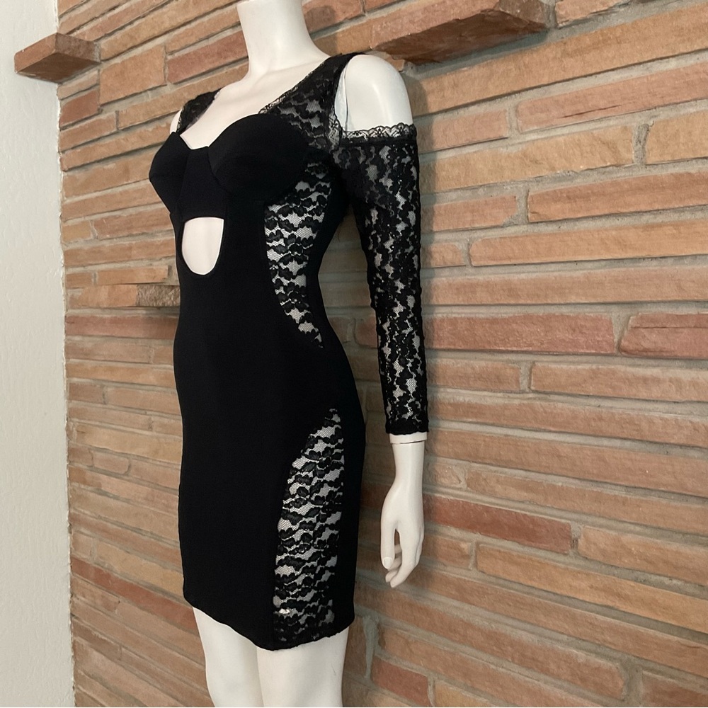East Of Eden Black Lace Panel Bustier Dress XS-S - Picture 3 of 6